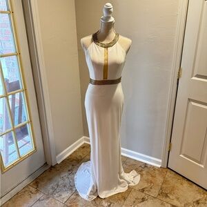 White and Gold Gown